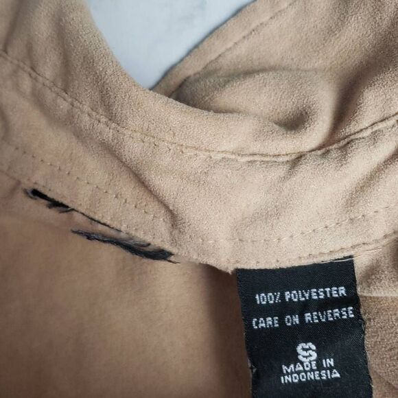 Tan Button Down Longsleeve Shirt - Picture 2 of 12